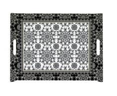 JD Diffusion 200blac Around The World Tablett, rechteckig, Mehrfarbig 52 x 37 cm