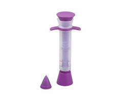 Dr. Oetker Silikon-Dekorierstift Flexxibel Love, inklusive zwei Tüllen und Ständer, zum Dekorieren mit Schokolade oder Zuckerguss, Schreiben und Verzieren von Gebäck, (Farbe: weiß/lila), Menge: 1 Stück