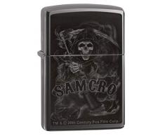 Zippo Classic Lighter-Sons of Anarchy Samcro Feuerzeug, Messing, Individual Design, Original Pocketsize