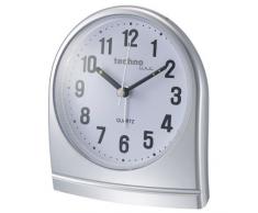 Technoline Wecker Geneva SL mit schleichendem Sekundenzeiger, Schlummerfunktion sowie Beleuchtung und fluoreszierenden Zeigern