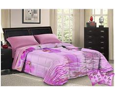 PETTI Artigiani Italiani Italienische Handwerkskunst. Einzelbett Trapunta 170x260 cm Orchidee e Farfalle