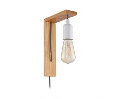 EGLO TOCOPILLA Wandleuchte, Holz, 10 W, braun, weiss