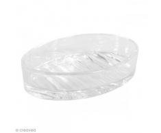 Rayher 46045000 Glas Seifenschale, 13x9x3cm, mit Rillen