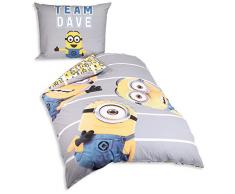 Minions 043487 Bettwäsche Minions Team, Bauwolle Renforce, 140 x 200 und 70 x 90 cm