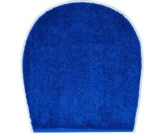 Grund Badteppich 100% Polyacryl, ultra soft, rutschfest, ÖKO-TEX-zertifiziert, 5 Jahre Garantie, RIALTO, WC-Deckelbezug 47x50 cm, blau