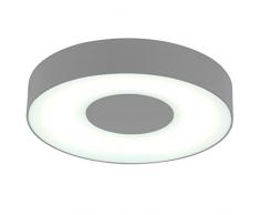 Eco Light Moderne Außenleuchte für Wände oder Decken Ublo IP54, rund, Durchmesser 19,3 cm, silber 3481 S SI