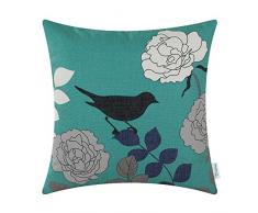 Kissenbezüge, Kissenhülle CaliTime 1 Stück Kissen Werfen Kissen Abdeckungen Fälle Schutz Muscheln zum Couch Sofa Schlafzimmer Zuhause Weihnachten Dekor (45cm x 45cm)