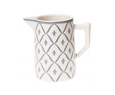 Depot D Argonne Fleur de LYS Krug, Keramik, Grau, 11,5 x 16,5 x 17 cm
