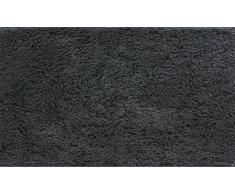 Grund organisch Garn Badteppich, 100% Bio-Baumwolle Garn, ultra soft, rutschfest, ÖKO-TEX-zertifiziert, 5 Jahre Garantie, CALO, Badematte 70x120 cm, anthrazit