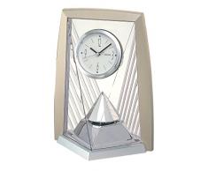 Seiko Tischuhr mit Drehpendel analog Kunststoff Silber QXN206S