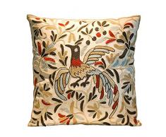 MeMoreCool Bohemia Exotic Style Pillow Sham Exquisite Stereoscopic Embroidered Cotton Throw Pillow Cover Indian Decor Sofa Cushion Cover Pillow Case 18x18 by MeMoreCool