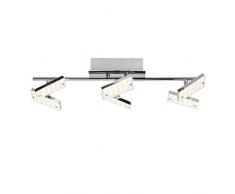 Brilliant New Design LED Spotrohr 6 flg Deckenstrahler schwenkbar chrom Glas 2340 Lumen, LED integriert