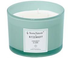 Ritzenhoff Aroma Naturals Modern Duftkerze, Glas, Türkis, 11 x 11 x 8 cm