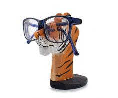 VIPbuy Brillenhalter, handgefertigt, Holz, geschnitzt, Brillenhalter, Ständer für Sonnenbrillen, für Zuhause, Büro, Schreibtisch, Dekoration, Geschenk Tiger