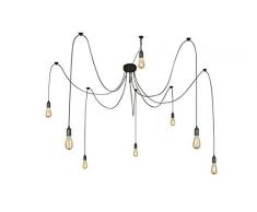 Globo A110–20,3 cm Maracana Hängelampe,, Glas/Kunststoff, Shinny Black