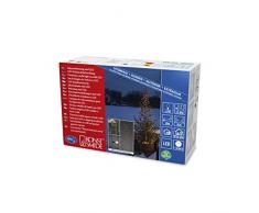 Konstsmide, 6327-800, LED Baummantel mit Ring Ã 11, mit Globes, 8 StrÃ¤nge Ã 30 Dioden, vormontiert, 240 bernsteinfarbene Dioden, 24V_AuÃentrafo, schwarzes Kabel