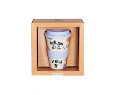 Grafik Werkstatt | Bambusbecher mit Deckel | Kaffee-Becher | Coffee-to-Go | 400 ml | Bamboo-to-go | Wer bin ich?