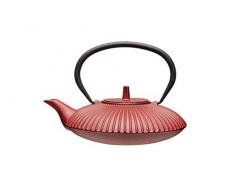 Kitchen Craft Le Xpress Teekanne 600ml aus Gusseisen in rot, Eisen, 12 x 17 x 22 cm