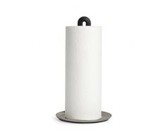 Umbra 1005264-047 Keyhole Paper Towel Hoder, Küchenrollenhalter aus Metall und Gummi, Schwarz-Nickel