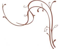 INDIGOS 4051095043089 Wandtattoo w361 Ranken Wandauskleber in 3 Größen, 96 x 85 cm, braun
