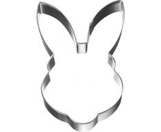 Birkmann 1010721010 Ausstechform Hasenkopf 2,7 cm, Kunststoff, Grau, 7 cm
