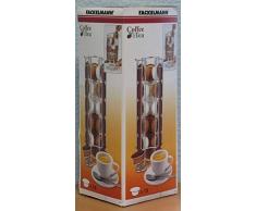 FACKELMANN 20990 Kapselhalter für 18 Krups Dolce Gusto-Kaffeekapseln, aus Metalldraht, mit 3 Säulen