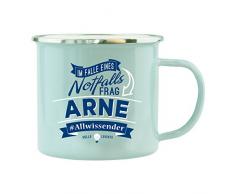 History & Heraldry Echter Kerl Emaille Becher, Arne, Mehrfarbig