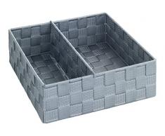 Wenko KÃ¼chenorganizer Adria L, mit variabler Trennwand, 26 x 9 x 26 cm, grau