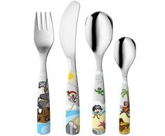 Gnali & Zani Pirates Set, 4-teilig mit Bildern Kinderbesteck, bunt, Edelstahl, BIM 1/PIR