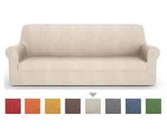 PETTI Artigiani Italiani - SofaÃ¼berwurf, Sofabezug, SofaÃ¼berwurf Creme, Sofabezug 2 Sitzer, Jacquard Stoff, 100% Made In Italy