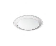 EGLO LED Deckenlampe Competa 1, 1 flammige Deckenleuchte, Material: Stahl und Kunststoff, Farbe: silber, weiß, Ø: 33,5 cm