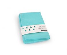 EKOBO 68906 Gästetuch, Bio Baumwolle, Lagoon, 30 x 50 cm, 2-Einheiten