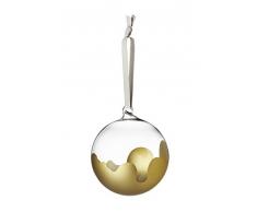 Iittala Aalto Weihnachtskugel, Glas, WeiÃ/gold, 8 x 8 x 8 cm