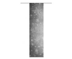 Home Fashion Weihnachtsstern Schiebevorhang, Grau, 245 x 60 cm