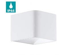 EGLO LED Außen-Wandlampe Doninni 1, 1 flammige Außenleuchte, Wandleuchte aus Alu, Kunststoff, IP44, weiß