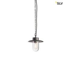 SLV LED Außen-Hängeleuchte MOLAT, für eine effektvolle Beleuchtung | Pendelleuchte Außen-Lampe, LED Hängelampe, Aussenleuchte, Garten-Lampe industriell, Gartenleuchte | E27, max. 60W, IP44, EEK E-A++