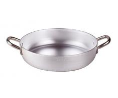 Pentole Agnelli Pfanne Aluminium 2 Griffen, Edelstahl 22 cm