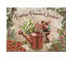 Nostalgic-Art 14265 Home & Country - English Flower Garden Red Can, Magnet 8x6 cm