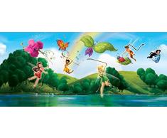 AG Design FTDh 0608 Fairies Disney Feen, Papier Fototapete Kinderzimmer - 202x90 cm - 1 Teil, Papier, multicolor, 0,1 x 202 x 90 cm