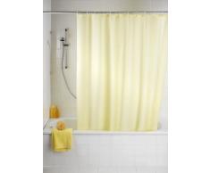 WENKO 20046100 Anti-Schimmel Duschvorhang Uni Champagner - Anti-Bakteriell, waschbar, mit 12 Duschvorhangringen, 100 % Polyester, Creme