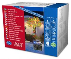 Konstsmide 3611-500 Micro LED Lichterkette / für Außen (IP44) / 24V Außentrafo / 80 bunte Dioden / schwarzes Kabel