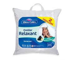 Bleu Câlin Set aus 2 Kopfkissen, Für optimale Entspannung, 60x60 cm, Weiß, OSTH