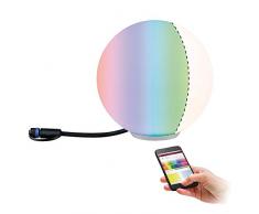 Paulmann 94269 Plug & Shine LED Außenleuchte ZigBee Globe RGBW Lichtobjekt incl. 1x2,8 Watt dimmbar IP67 Tauchwasserschutz Weiß Gartenbeleuchtung Kunststoff Warmweiß 3000 K, 2.8 W