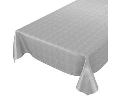 ANRO Wachstuchtischdecke Wachstuch Wachstischdecke Tischdecke abwaschbar Grau Leinenoptik Textiloptik 160 x 140cm