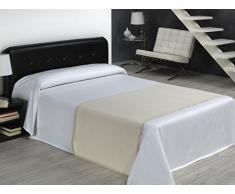 SABANALIA Karo – Piqué-Tagesdecke (erhältlich Größen), Bett 105 – 200 x 280, weiß