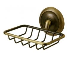 Bisk 00406 Deco Seifenschale 13 x 12 x 8 cm, Messing-Antik