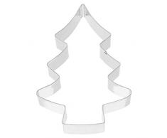 Kaiser Lebkuchen-Ausstecher Tannenbaum, 13 x 9 x 2,5 cm, Weihnachten, Edelstahl, leichtes präzises Ausstechen, sichere angenehme Handhabung