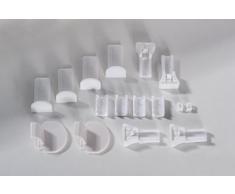 K-home Klemmträger und Zubehör Montage-Set für Klemmfix Plissee Palma, Plastik, weiß, 3,5 x 2 x 4 cm