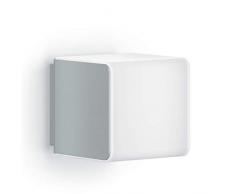 Steinel Außenleuchte L 830 iHF Cubo Silber, LED Wandleuchte, 160° Bewegungsmelder, vernetzbar, per App bedienbar, UV-beständiger Kunststoff, 9.5 W