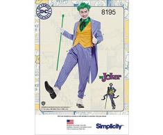 Simplicity 8195 DC Comics Herren Joker Halloween und Cosplay Kostüm, Größen 38-44